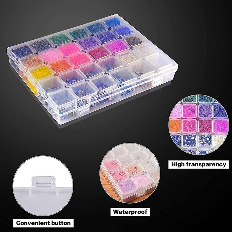 30 Grids Large Diamond Painting Storage, Plastic Organizer,box Only