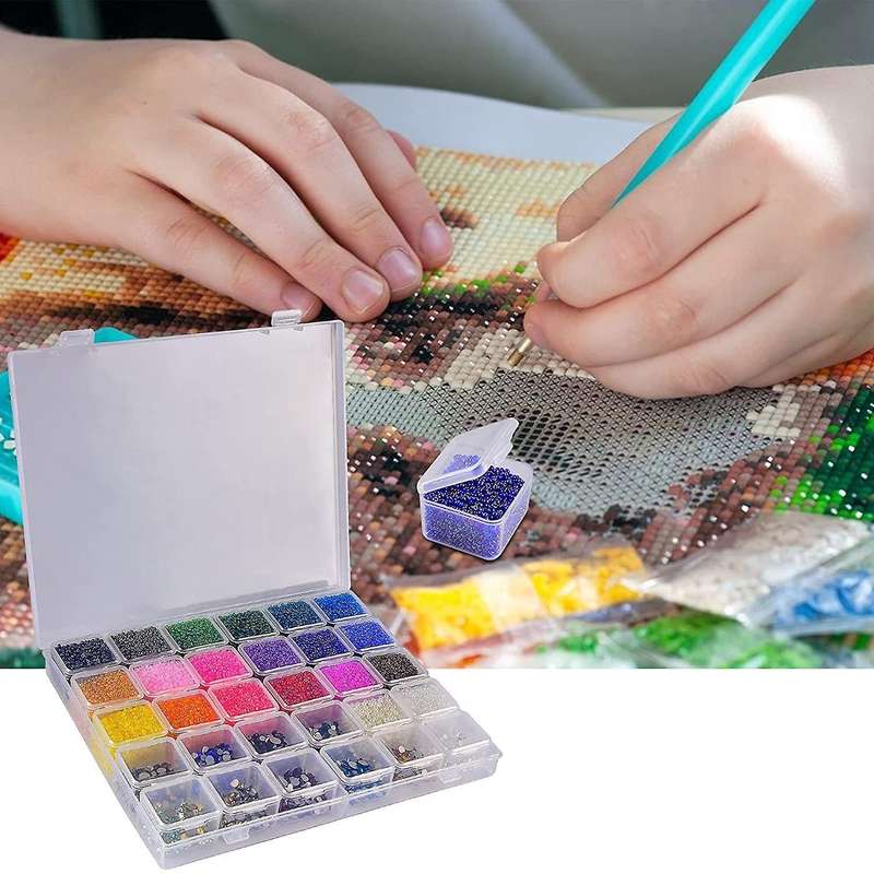 30 Grids Large Diamond Painting Storage, Plastic Organizer,box Only