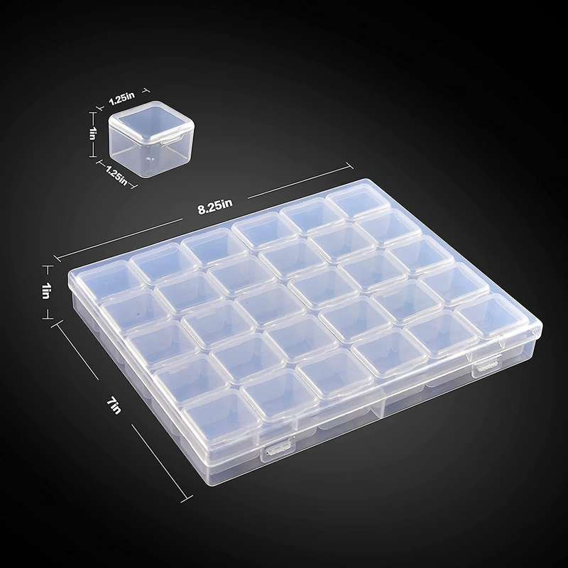 30 Grids Large Diamond Painting Storage, Plastic Organizer,box Only