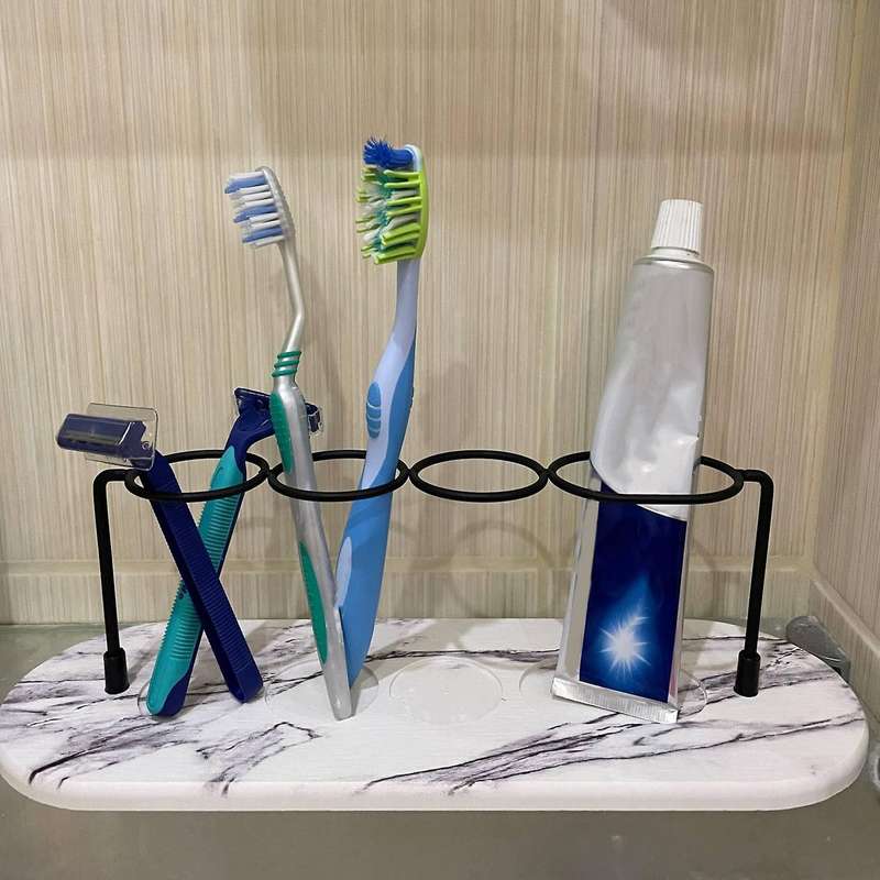 Toothbrush Holder Base Frame Storage Rack Bath Shelf Cup Holder A
