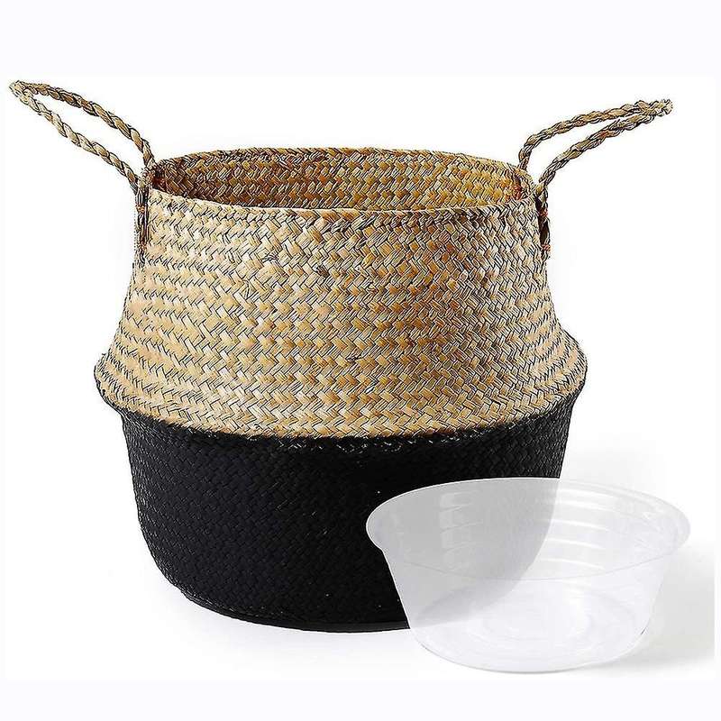 Seagrass Plant Basket with Han