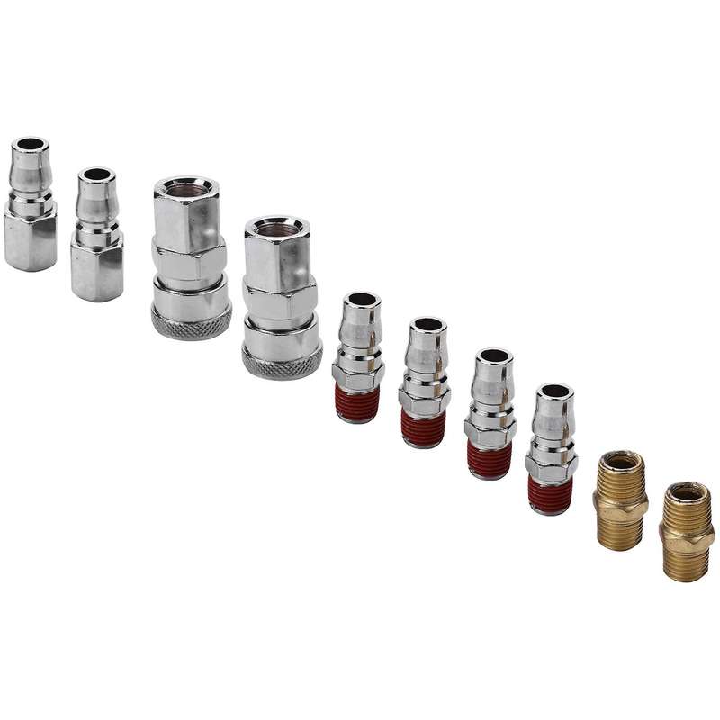 10pcs 1/4 Inch Bsp Air Line Hose Compressor Fitting Connector
