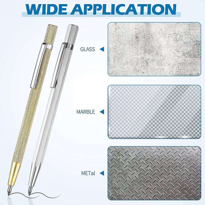 2 Mechanical Carpenter Pencils,2 Carbide Tip Scriber and 12 Refills
