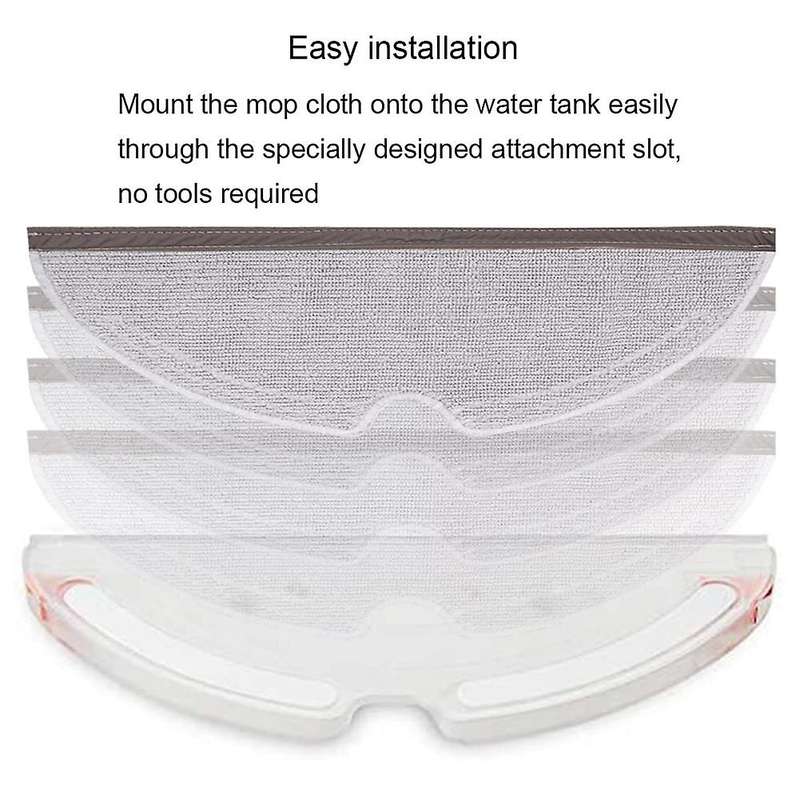 Wipes Mop Cloth Pads Compatible for Roborock S5 S6 Vacuum Cleaner