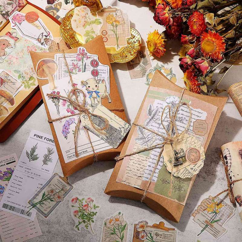 520pcs Vintage Journaling Scrapbook Stickers Supplies Diy Art Craft