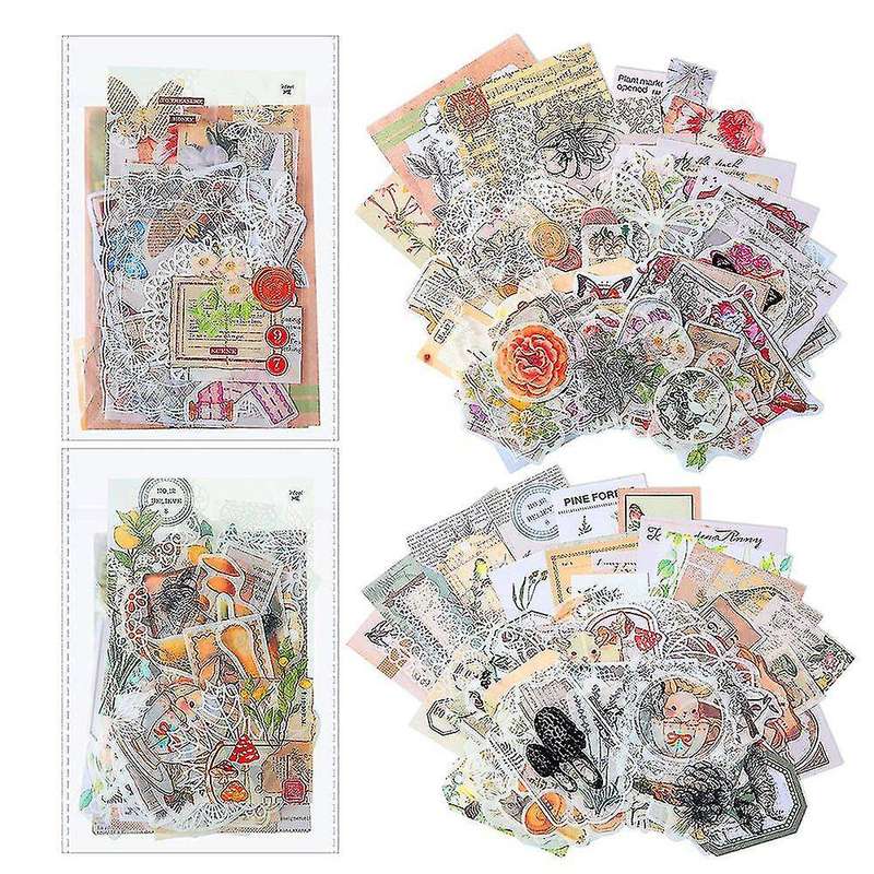 520pcs Vintage Journaling Scrapbook Stickers Supplies Diy Art Craft