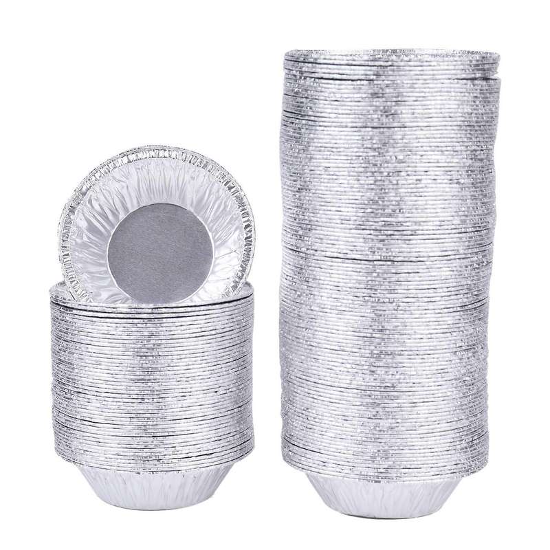 500 Pcs Disposable Kitchen Baking Circular Egg Tins Cake Cups Mould