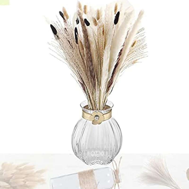 70pcs Pampas Grass Natural Dried Bouquet for Home Decor, for Women