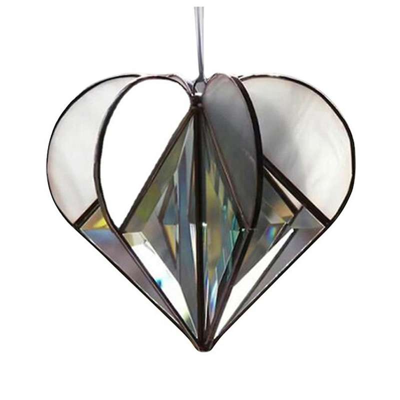 Multi Sided Heart Colourful Decor Multi Sided Heart Sun Catcher 2