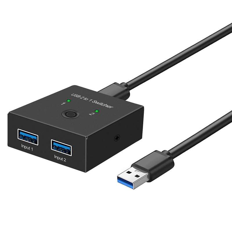 2 In 1 Out Usb Switcher for 2 Computers Share 1 Usb Devices Printer