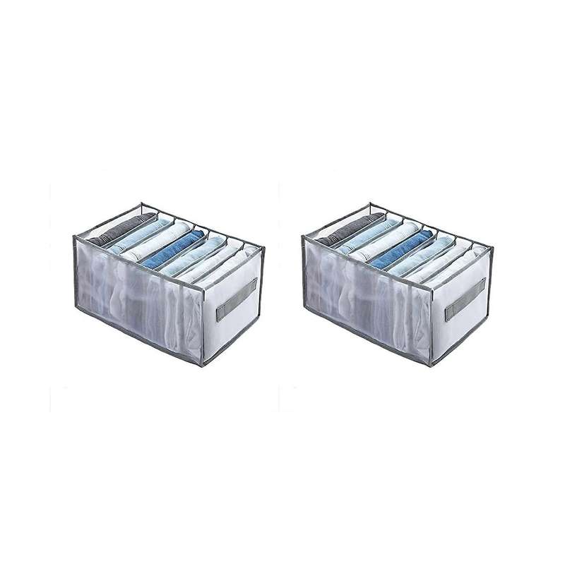 For Jeans Underwear Socks Storage Box Pants Storage Organizer 7 Grids