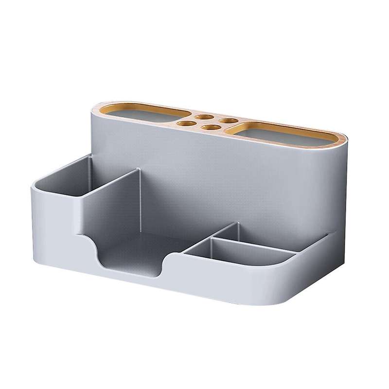 Multifunctional Stationery Storage Box Desktop Pen Holder Grey