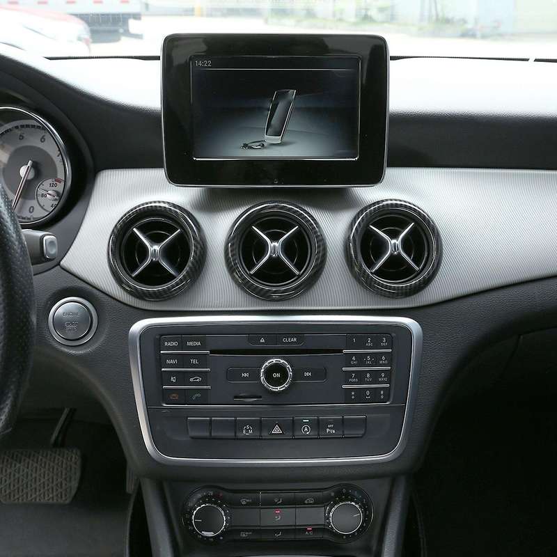 5pcs Carbon Fiber Air Vent Outlet Cover Sticker for Benz A B Cla Gla