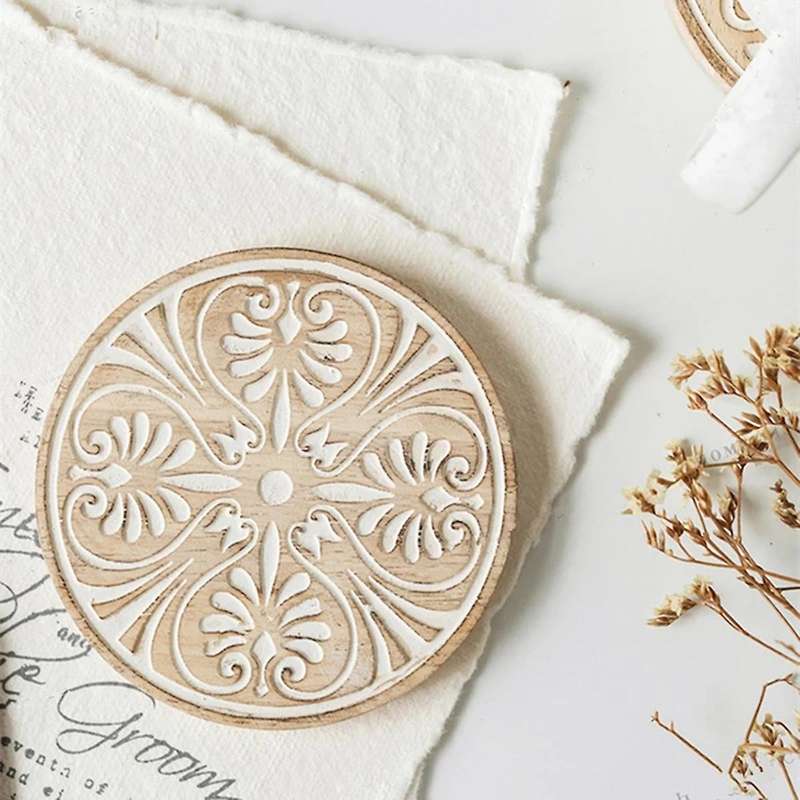 Round Potholder Cork Wood Pallet Coaster Heat Resistant Mat Mug C