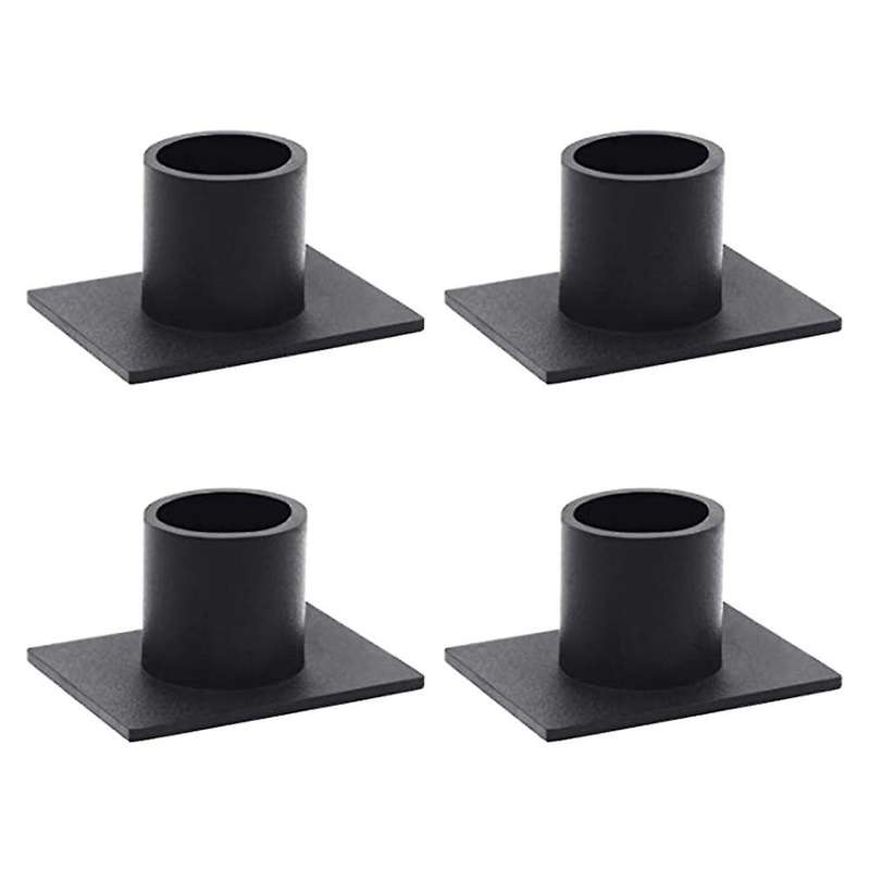 Black Column Candle Holders,set Of 4 Holder Centers for Home Decor