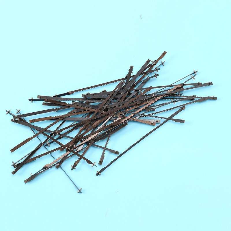 48pcs 4 Inch 105mm Pinned Scroll Saw Blades Wood for Dremel Moto Saw