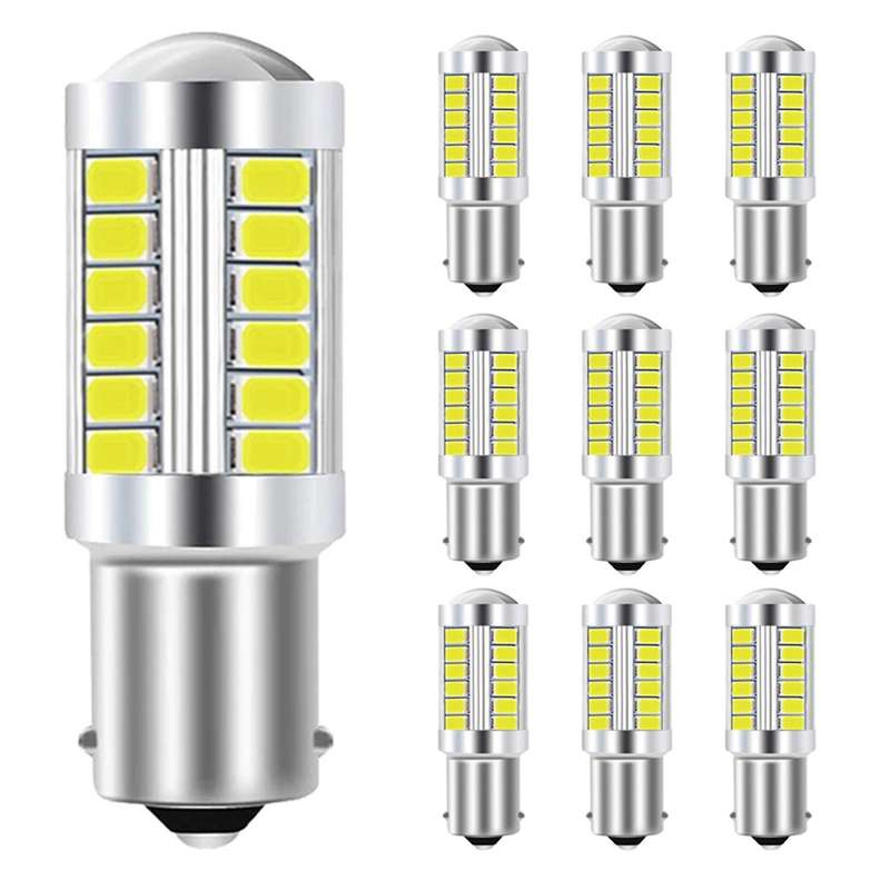 10pcs 1156 Ba15s P21w Led Bulbs Car Tail Bulb Brake Lights