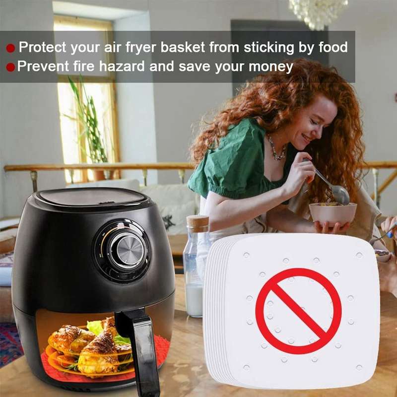 8inch Air Fryer Liners with Raised Silicone,air Fryer Accessories,3pc