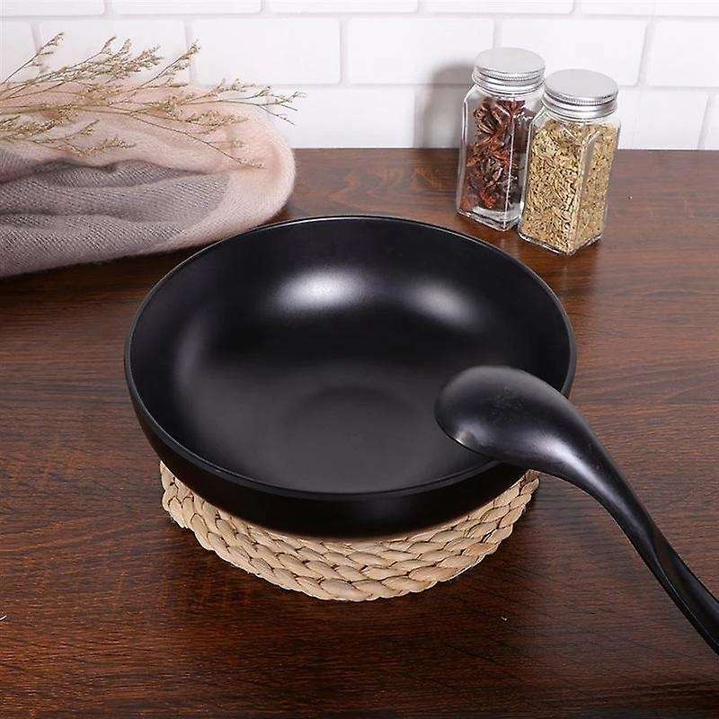 2pcs Japanese Style Ramen Bowls Stylish Food Container Black