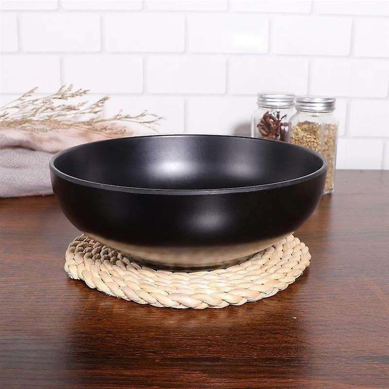 2pcs Japanese Style Ramen Bowls Stylish Food Container Black