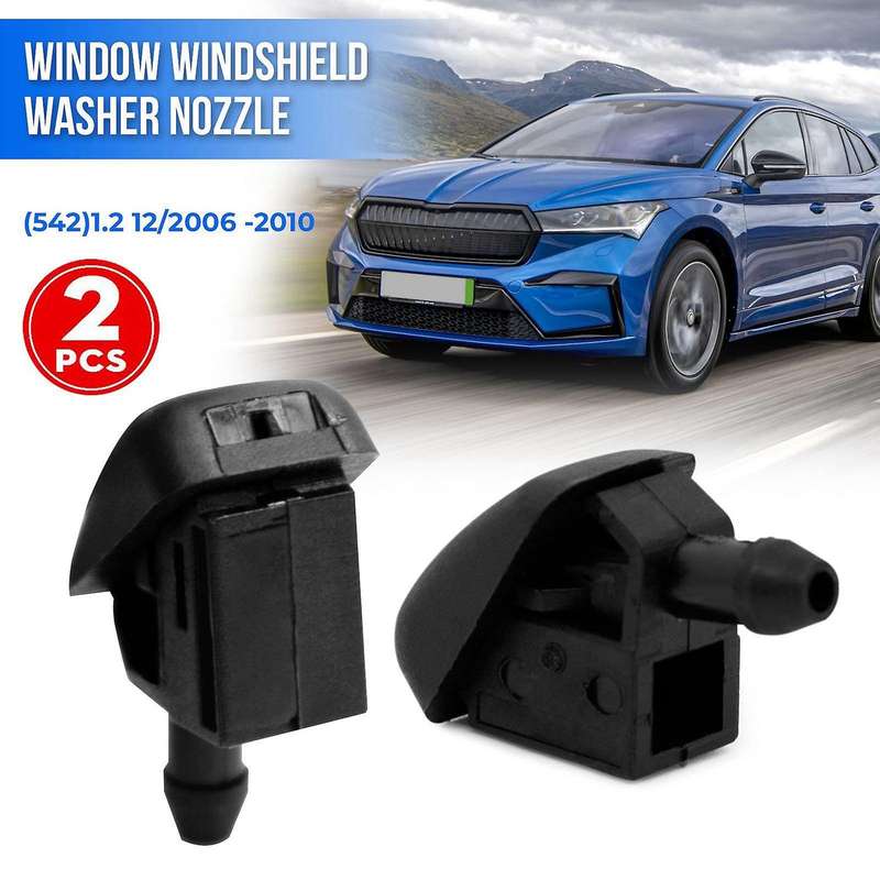 2x Front Windscreen Jets Spray Washer Nozzle for Skoda Fabia 6y 5j
