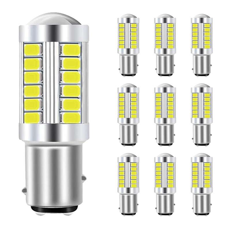 10pcs 1157 Bay15d P21/5w Led Bulbs Car Tail Bulb Brake Lights