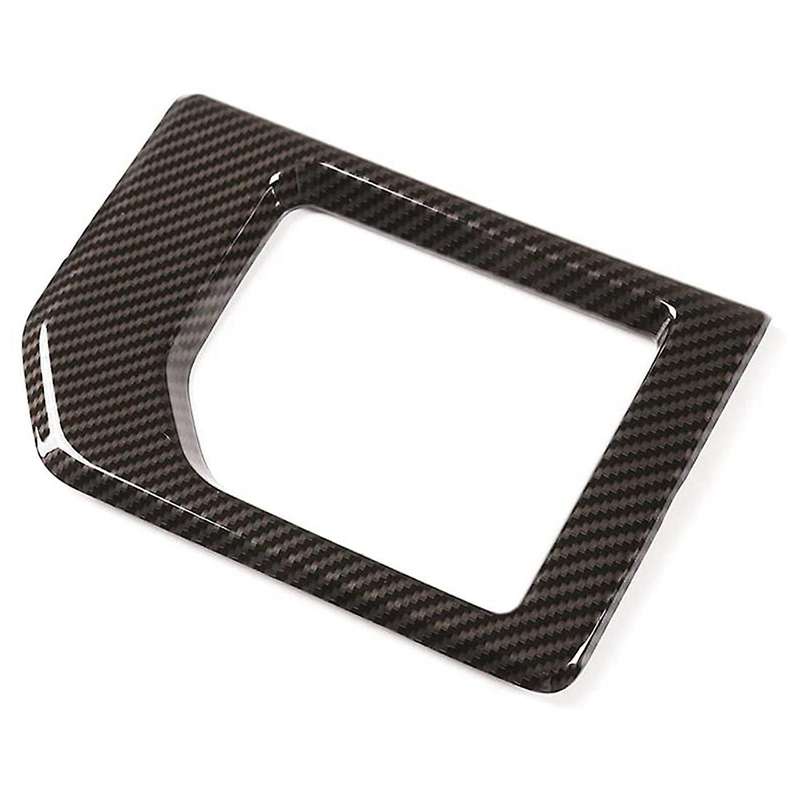 Center Console Gear Shift Panel Frame Trim, Abs Carbon Fiber