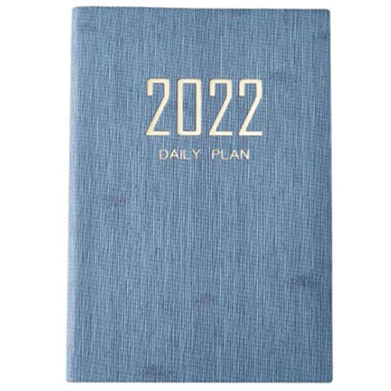 A5 Diary Notebook Pu Cover Notebooks School Office Supplie,denim Blue