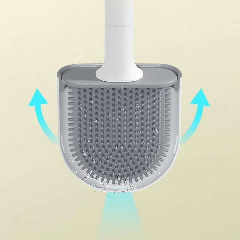2pcs Bathroom Toilet Brushes, with No-slip Long Plastic Handle