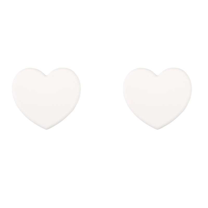 2pcs Heart-shaped Anti-scalding Silicone Pot Pad Coaster (white)