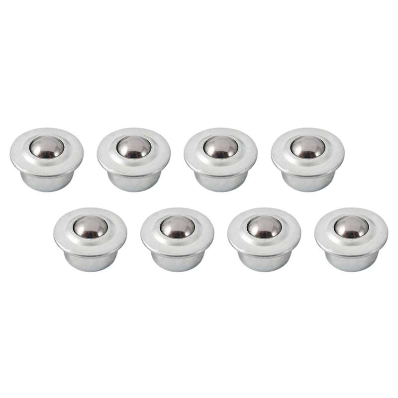 8pcs Stainless Steel Ball Transfer Bearing Casters Universal Base