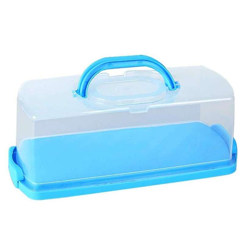 Portable Bread Box with Handle Loaf Cake Container Plastic