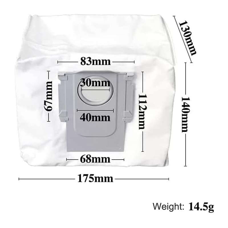 Pack Of 6 Vacuum Cleaner Bags for Roborock Q7 T8 S7 Maxv Ultra G10s