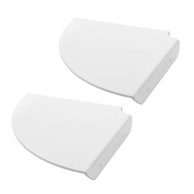 2pcs Acrylic Corner Shelf Floating Wall Storage Display Holder,white