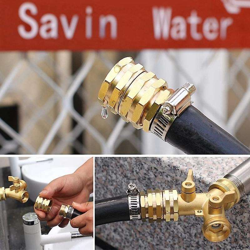Brass Garden Hose Fittings Connectors Adapter 4 Pcs