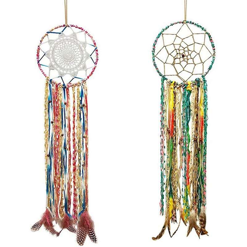 2pcs Dream Catcher Wall Hanging Handmade Bohemian Wall Decor for Room