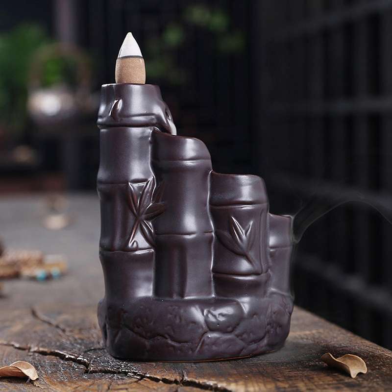 Ceramic Incense Burners Backflow Incense Burner Home Decor Black