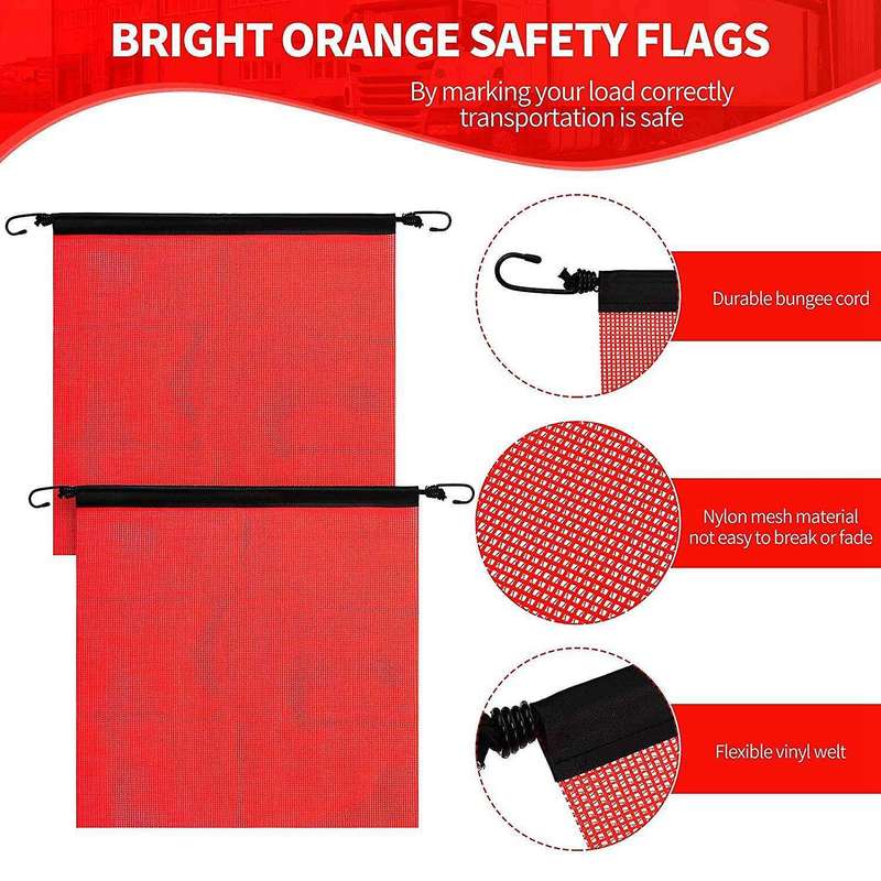 Hook Safety Warning Flag Mesh Safety Flag Warning Flag,red