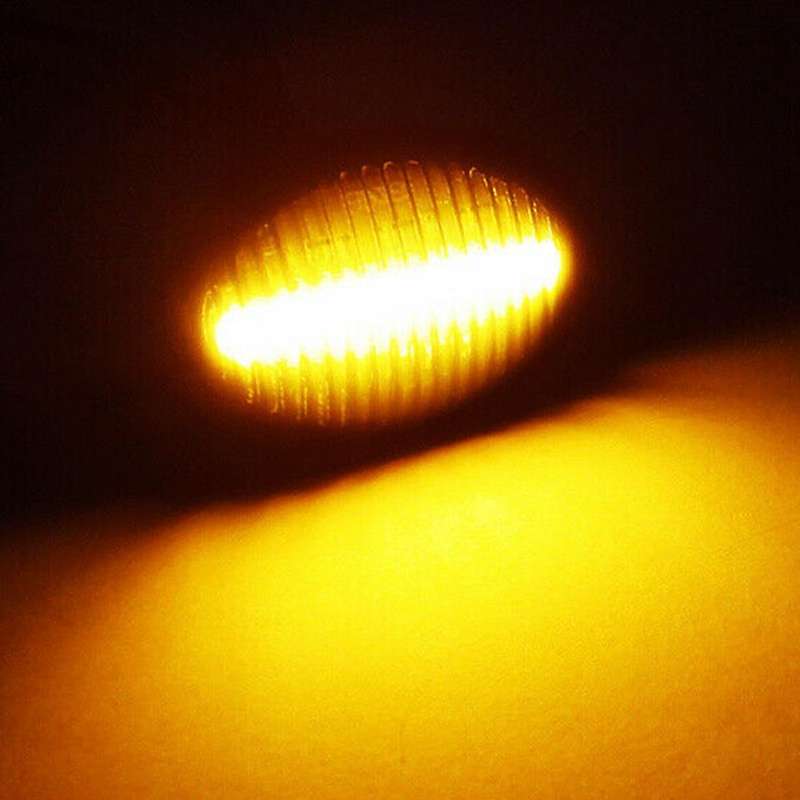 2pcs Led Fixed Side Marker Lights Turn Signal Blinker Lamps