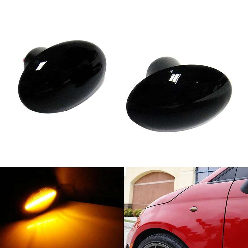 2pcs Led Fixed Side Marker Lights Turn Signal Blinker Lamps