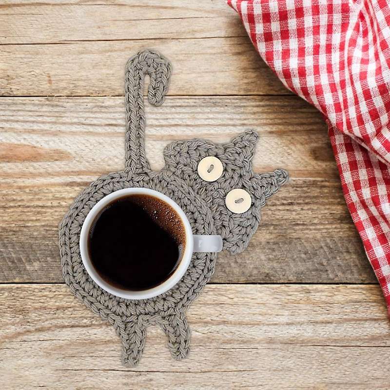 Cat Butt Coaster Tea Coffee Cup Durable Heat Resistant Coasters,a