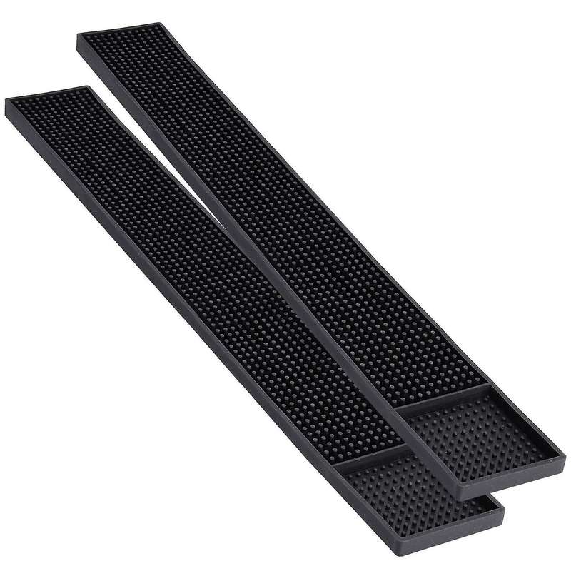 2-piece Rubber Bar Mat,non-slip Bar Service Overlap Mat Bar Table Mat