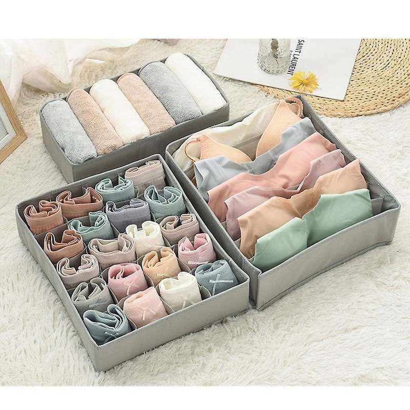 Drawer Underwear Organizer Divider Fabric Foldable Dresser Storage
