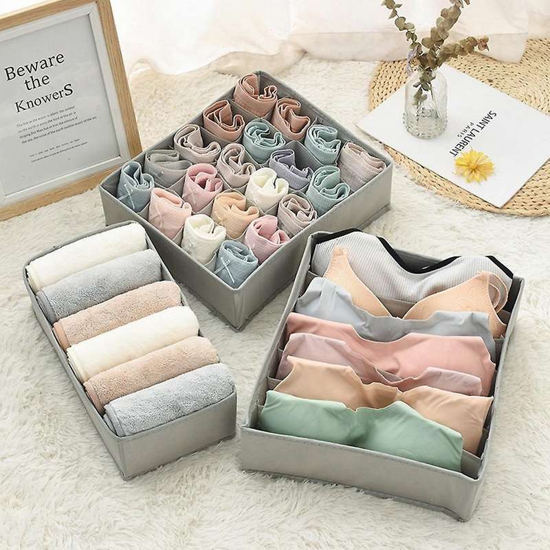 Drawer Underwear Organizer Divider Fabric Foldable Dresser Storage