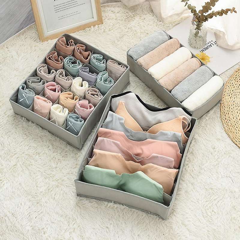 Drawer Underwear Organizer Divider Fabric Foldable Dresser Storage