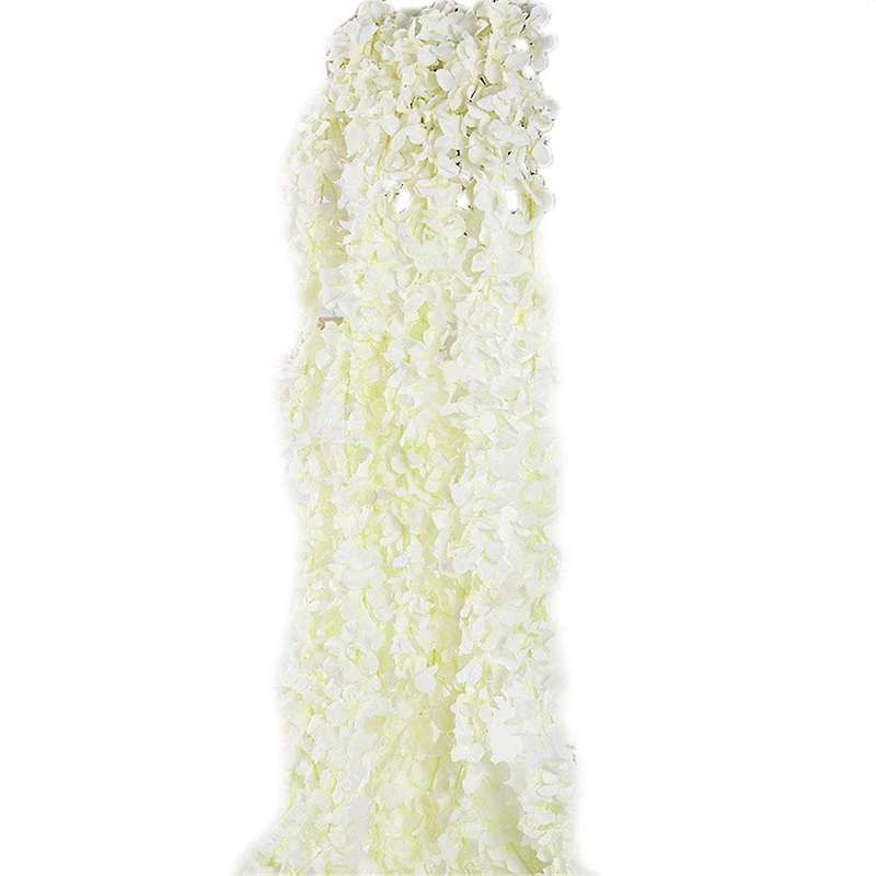 Artificial Silk Wisteria Vine Hanging Flowers Arch Decor,10 Pcs White