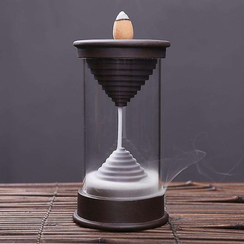 Hourglass Zisha Pottery Backflow Waterfall Smoke Incense Burner