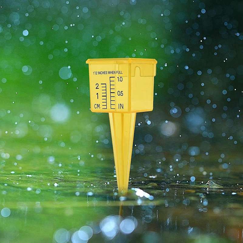 10 Pcs 1.5 Inch Rain Gauge, Sprinkler Gauge, Wide Mouth, Yellow