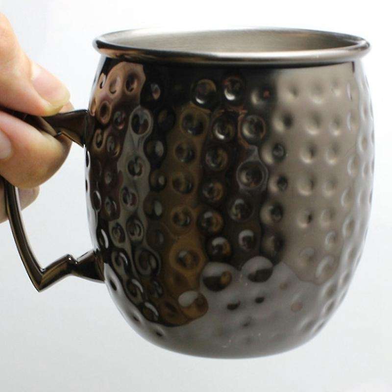 530ml 18 Ounces Moscow Mule Mug Stainless Steel Hammered Beer Cup