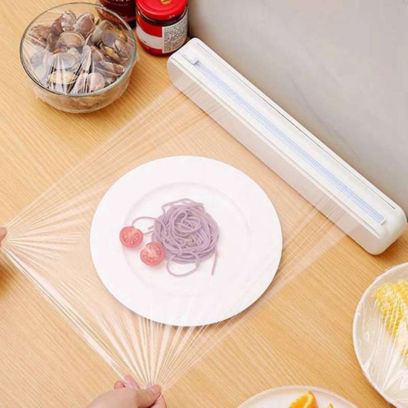 Plastic Wrap Dispenser,foil Paper Cling Cutter,adjustable Length